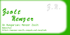 zsolt menzer business card
